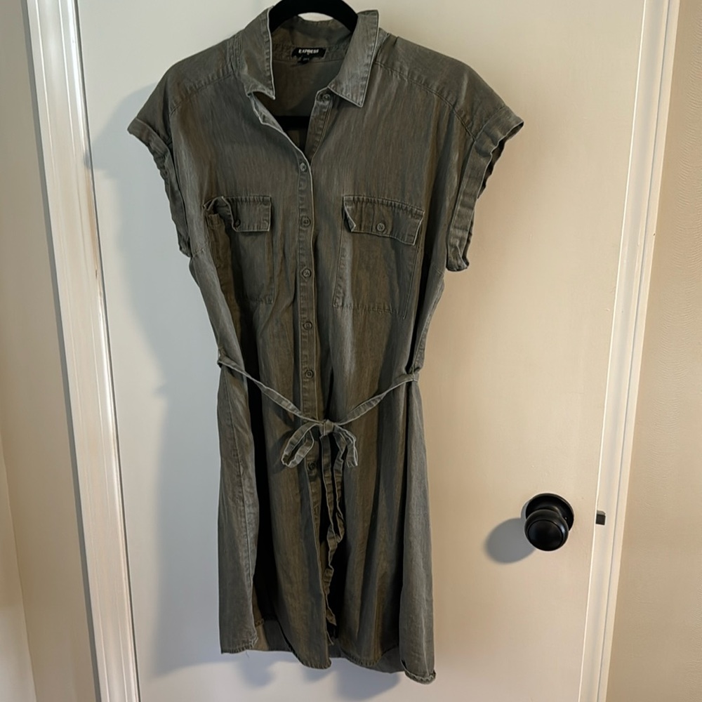 Express button up dress
